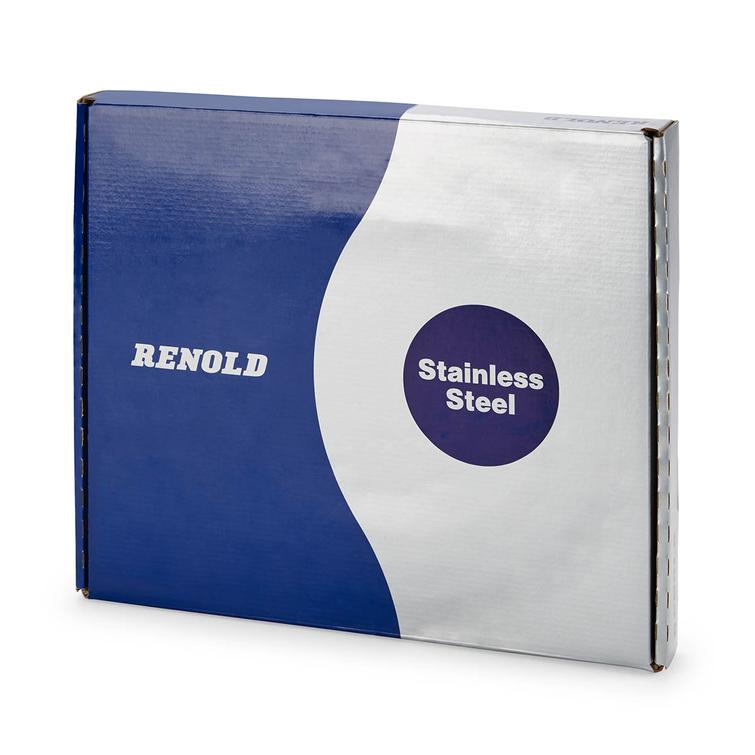 08B1SS rullaketju, Renold SS 1-riv, 5m laatikko, sis.26I liitoslenkin Stainless Steel rullaketju DIN